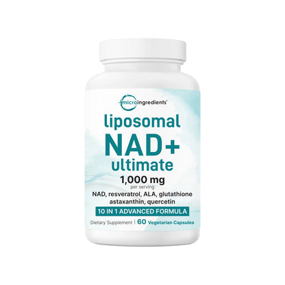 Micro Ingredients Liposomal NAD+ Ultimate 1,000mg, 60 Veggie Capsules
