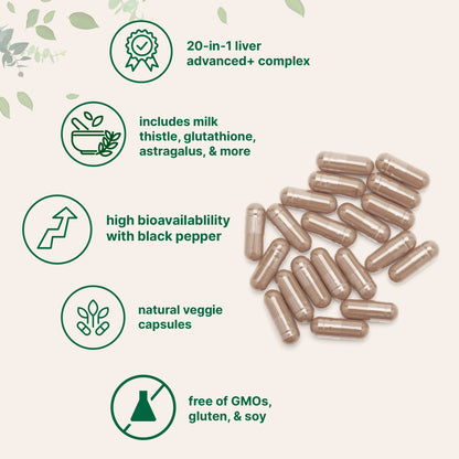 Micro Ingredients Liver Advanced+, 240 Veggie Capsules, 20-in-1 Advanced Support Complex